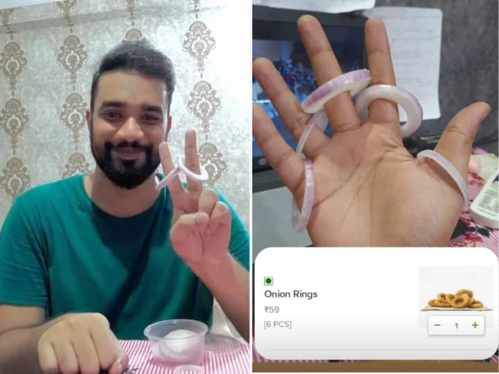 Man Orders Onion Rings Online And Literally Gets The Same, Leaves Netizens In Splits Man Orders Onion Rings Online And Literally Gets The Same, Leaves Netizens In Splits