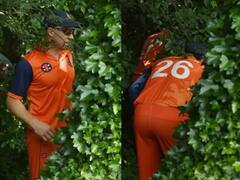 NED vs ENG : डेविन मलानचा षटकार थेट झाडाझुडपात, फिल्डिंग करणारे शोधत राहिले, पाहा व्हिडीओ 