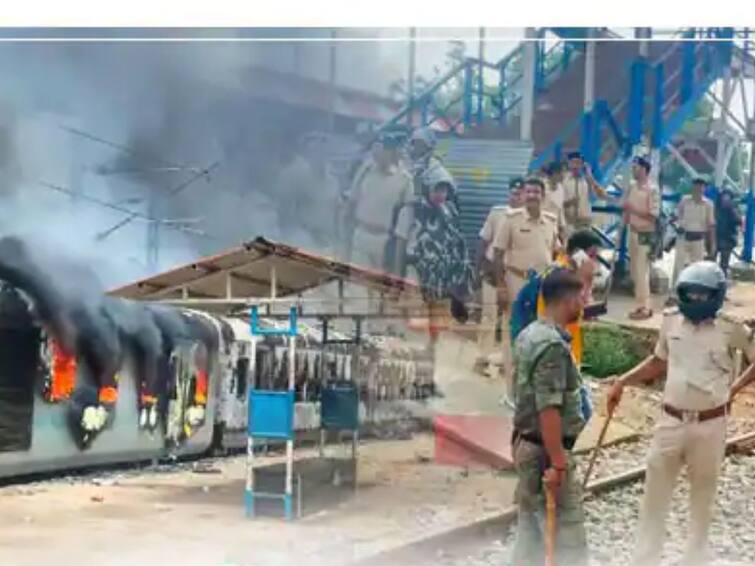 anti agnipath protest latest update two died trains torched stir in bihar intensified  'अग्निपथ' योजनेविरोधी आंदोलनाला हिंसक वळण, बिहारमध्ये उपमुख्यमंत्री आणि भाजप प्रदेशाध्यक्षांच्या घरावर हल्ला, आतापर्यंत दोन ठार 