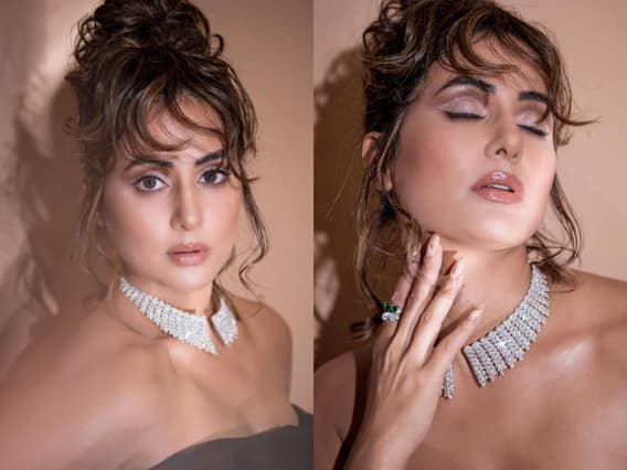 ਬਲੈਕ ਆਫ ਸ਼ੋਲਡਰ ਗਾਊਨ 'ਚ ਖੂਬਸੂਰਤ ਲੱਗ ਰਹੀ Hina Khan