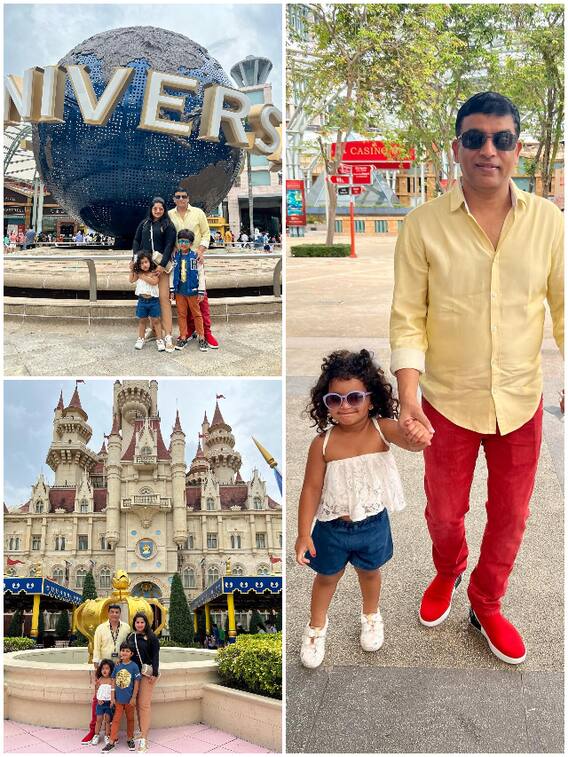 అమ్మాయి హన్షిత అండ్ ఫ్యామిలీతో అమెరికాలో దిల్ రాజు 