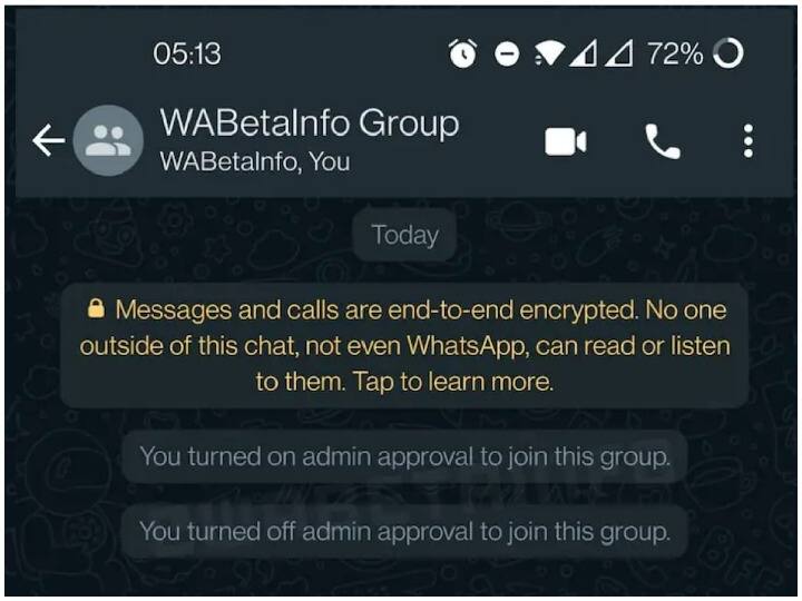 Now you have to take membership approval to join the group WhatsApp New Feature : अब आपको ग्रुप में शामिल होने के लिए लेना पड़ेगा मेंबरशिप अप्रूवल