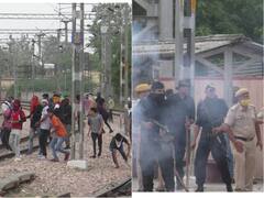 Agnipath Scheme Protest: राजस्थान के भरतपुर पहुंची 'अग्निपथ योजना' की आंच, विरोध प्रदर्शन के दौरान पथराव, आंसू गैस के गोले चले