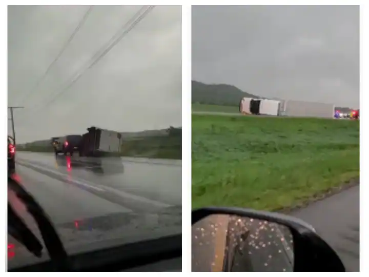 Watch: Hurricane Toma in Toma, so devastating that heavy trucks overturned Watch : ਟੋਮਾ 'ਚ ਆਇਆ ਭਿਆਨਕ ਤੂਫਾਨ, ਇੰਨੀ ਤਬਾਹੀ ਕਿ ਭਾਰੀ ਟਰੱਕ ਵੀ ਪਲਟ ਗਏ