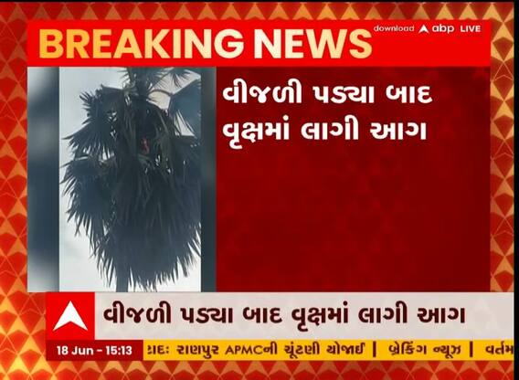 સુરત: તડકેશ્વર વિસ્તારમાં પડી વીજળી