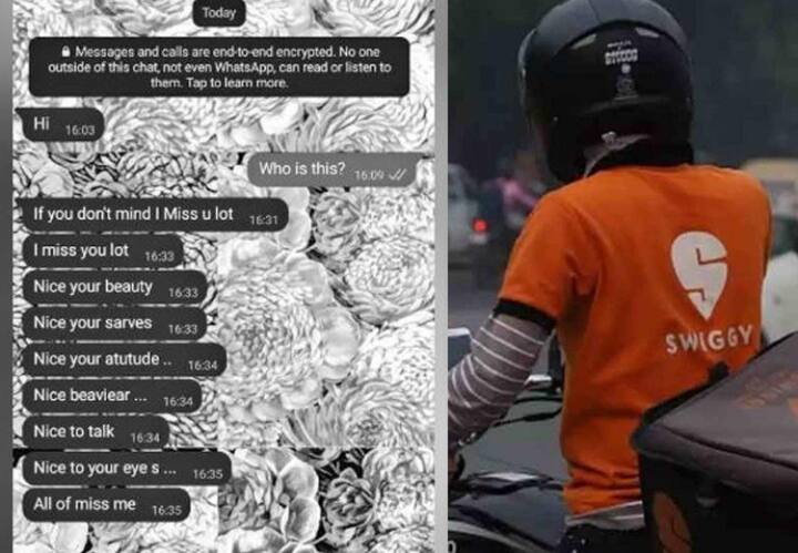 A woman files complaint at Swiggy after a delivery partner sent her inappropriate WhatsApp messages 