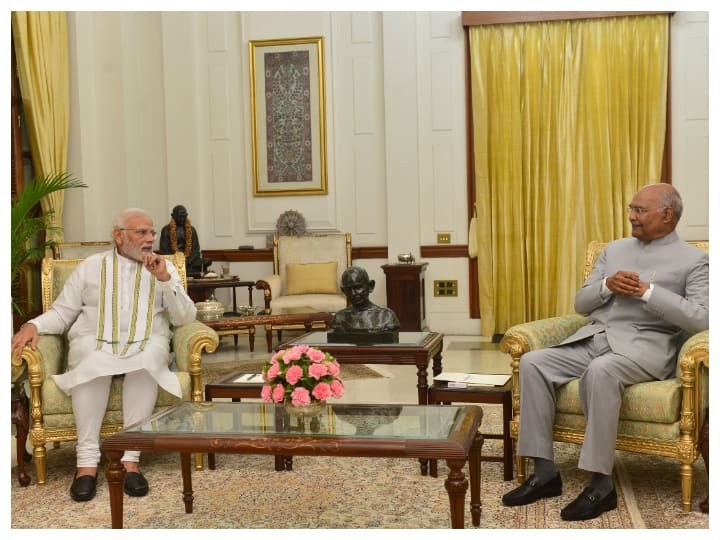 PM Modi Meets Prez Kovind At Rashtrapati Bhavan Ahead Of Presidential Election