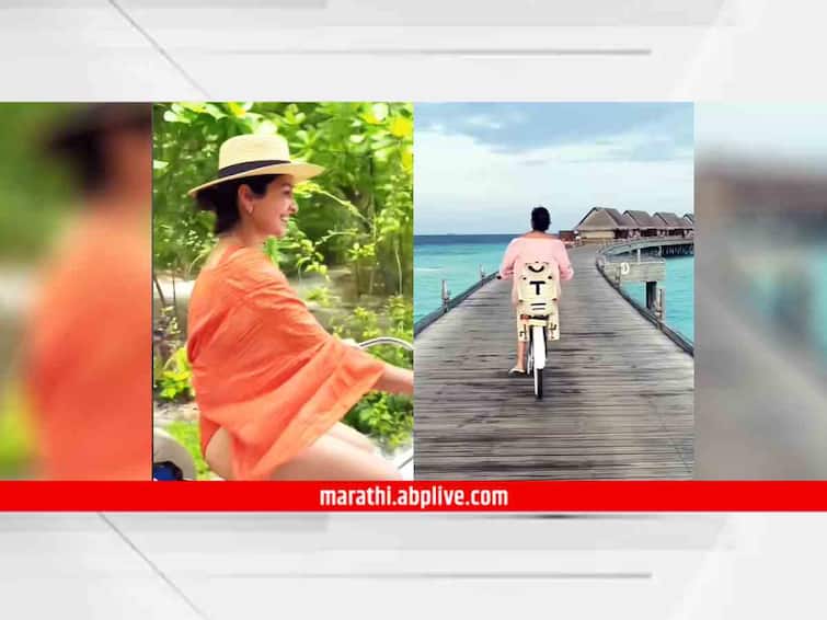 Anushka Sharma share a throwback cycling video with Vamika from her Maldives trip Anushka Sharma : लेकीसोबत अनुष्का शर्माची सायकल सफारी, व्हिडीओ शेअर करत म्हणाली...