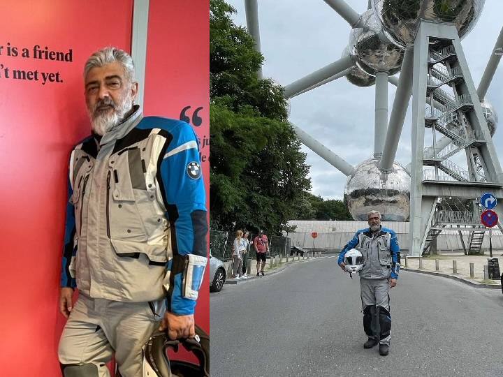 photos of actor ajith kumar riding his bmw bike in europe ஐரோப்பாவை பைக்கில் வலம் வரும் நடிகர் அஜித்... வைரலாகும் புகைப்படங்கள்...!