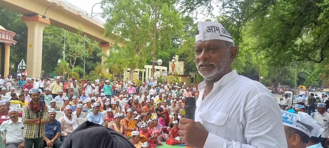 Picture of deliberate scarcity in the city for the benefit of tanker mafia AAP Nagpur : ओसीडब्ल्यूकडून मनपाची कोट्यावधीची लूट, आम आदमी पार्टीचे धरणे