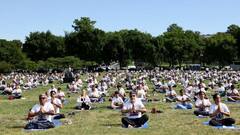International Yoga Day 2022: আমেরিকায় একাধিক জায়গায় যোগ শিবির, মিলল বিপুল সাড়া