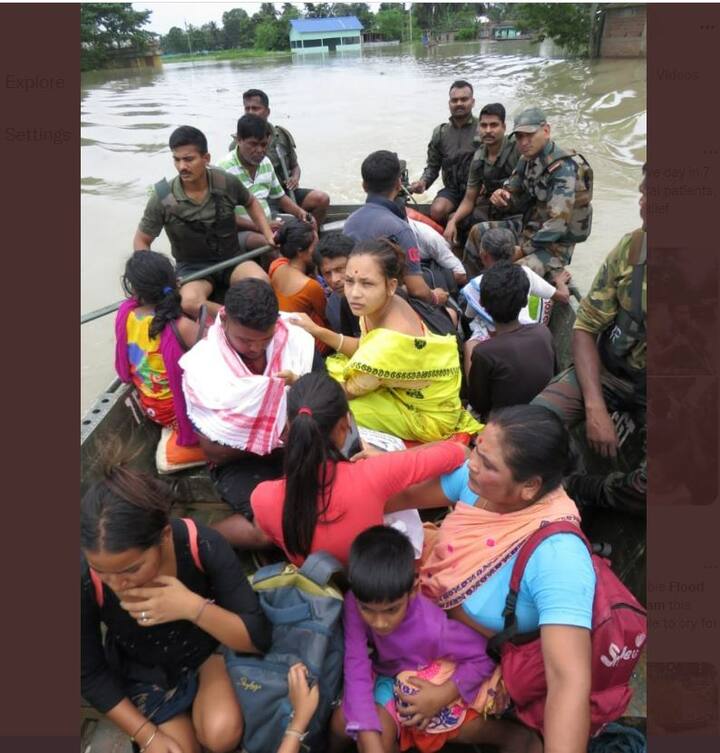 गंभीर रोगियों, बुजुर्गों, महिलाओं और बच्चों सहित लगभग 4,500 फंसे हुए स्थानीय लोगों को बचाया गया है.  गुवाहाटी के पीआरओ रक्षा ने बताया कि राहत शिविरों को समय पर राहत सामग्री की आपूर्ति प्रदान की गई.