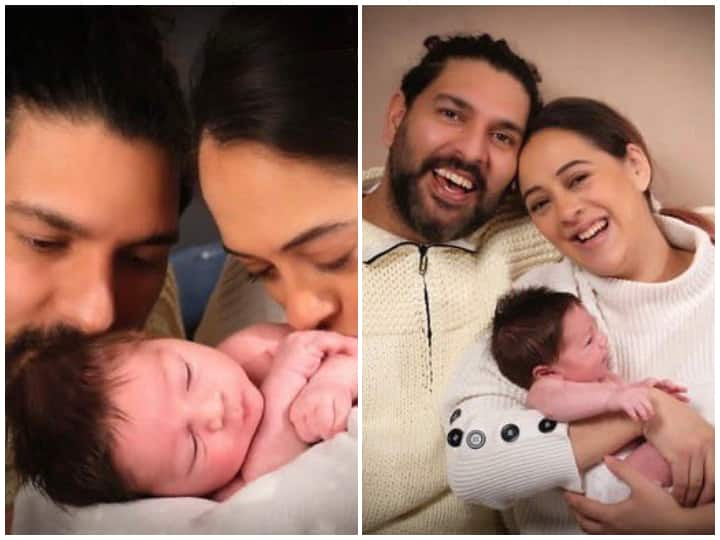 yuvraj singh and hazel keech reveal their baby boy's name and picture On Father’s Day, Yuvraj Singh And Hazel Keech Reveal Their Son's Name And Picture