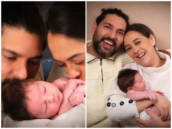 yuvraj singh and hazel keech reveal their baby boy's name and picture