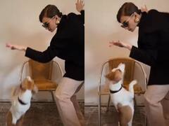 Watch: महिला और कुत्ते के मज़ेदार डांस ने इंटरनेट पर मचाया धमाल, वीडियो वायरल