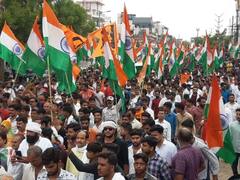 Rajasthan: किशनगढ़ में पुलिस की निगरानी में नुपूर शर्मा और नवीन जिंदल के समर्थन में निकला मार्च