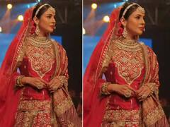 Shehnaaz Gill Photo: लाल जोड़े में बला की खूबसूरत लगीं शहनाज गिल, ब्राइडल लुक के साथ किया रैंप वॉक