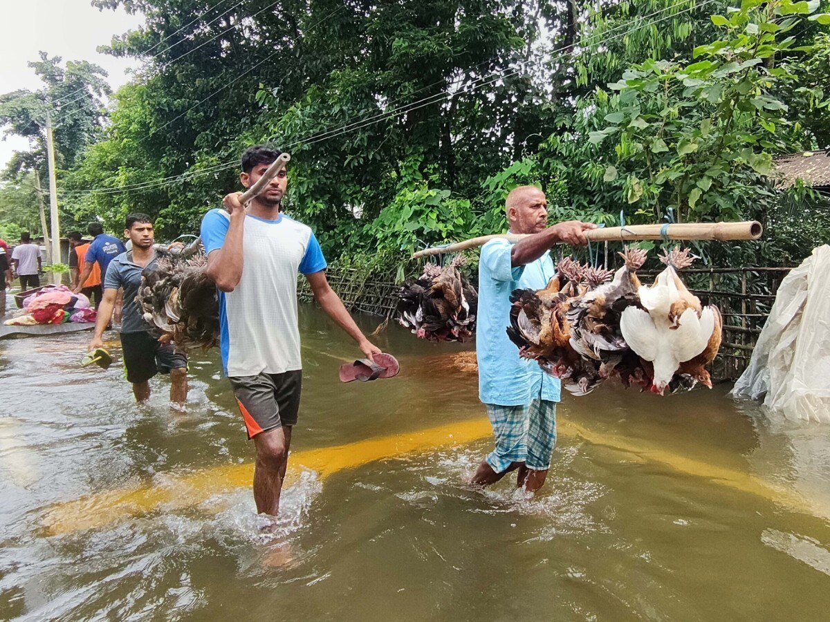 Assam Floods : आसाममध्ये पावसाचा कहर, 73 जणांचा मृत्यू, बचावकार्यादरम्यान 4 पोलीस वाहून गेले,  32 जिल्हे पाण्याखाली, 42 लाख नागरिकांना फटका