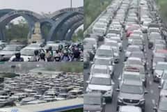 ਕਈ ਕਿਲੋਮੀਟਰ ਲੰਬਾ ਜਾਮ, ਰੇਂਗਦੇ ਵਾਹਨਾਂ 'ਚ ਲੋਕ ਪਰੇਸ਼ਾਨ... ਦੇਖੋ ਤਸਵੀਰਾਂ 'ਚ ਦਿੱਲੀ ਤੋਂ ਨੋਇਡਾ ਅਤੇ ਗੁਰੂਗ੍ਰਾਮ ਤੱਕ ਦਾ ਨਜ਼ਾਰਾ