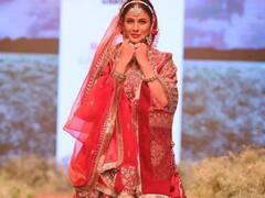 Shehnaaz Gill Photo: लाल जोड़े में बला की खूबसूरत लगीं शहनाज गिल, ब्राइडल लुक के साथ किया रैंप वॉक