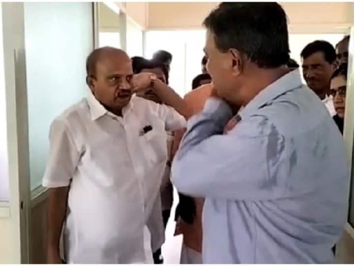 Netas Stoop To New Lows: JD MLA Slammed For Slapping College Principal In Karnataka, Video Goes Viral