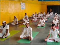 International Yoga Day 2022: कोटा सेन्ट्रल जेल के कैदियों ने किया योग, बैरक में हुआ सीधा प्रसारण