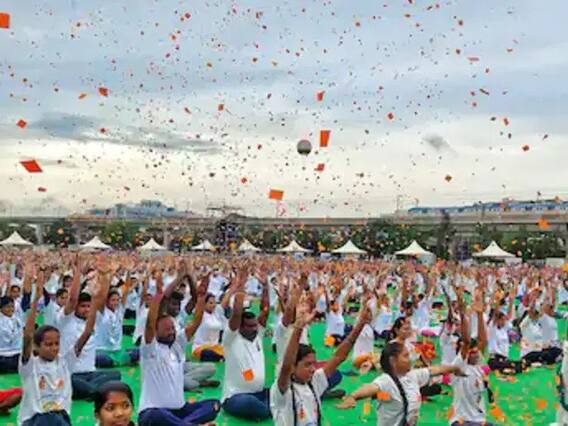 In Pics | International Yoga Day 2022 Celebrations In Hyderabad