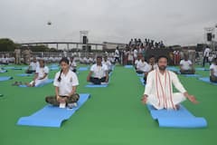 In Pics: పరేడ్ గ్రౌండ్స్‌లో యోగా డే, పాల్గొన్న ఉప రాష్ట్రపతి - ఆసనాలు వేసిన అడివి శేష్, సింధూ