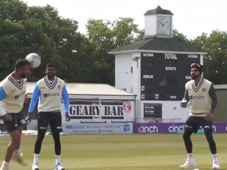 ENG vs IND Team india is ready for england tour starts practice see video India tour of England : भारतीय संघ इंग्लंडशी दोन हात करण्यासाठी सज्ज, सराव सुरु, बीसीसीआयने शेअर केला VIDEO