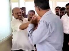 JD(S) MLA slapped college principal :  ప్రిన్సిపాల్‌కు ఎమ్మెల్యే చెంప దెబ్బలు  -  గురువుల్ని ఇలా కూడా తంతారా ?