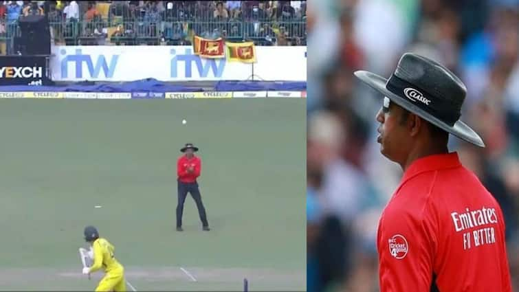 Kumar Dharmasena Goes For A Catch While Umpiring In Sri Lanka vs Australia 3rd ODI SL vs AUS: তিনি আম্পায়ার না ফিল্ডার! ক্যাচ ধরতে গিয়ে ভাইরাল কুমার ধর্মসেনা