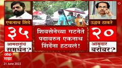 Eknath Shinde : शिवसेनेच्या गटनेते पदावरुन एकनाथ शिंदे यांना हटवलं, शिंदेंवरची पहिली कारवाई