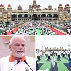 International Yoga Day 2022: PM Modi Leads Celebrations At Mysuru Palace - In Pics