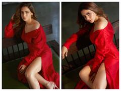 Aamna Sharif Pics: रेड कलर की थाई हाई स्लिट ड्रेस पहन आमना शरीफ ने बढ़ाया इंटरनेट का पारा, तस्वीरें देख टिकी रह गईं फैन्स की निगाहें