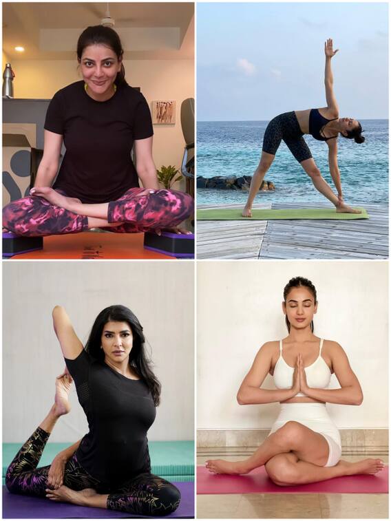 కాజల్, రకుల్ TO లక్ష్మీ మంచు అనుష్క శర్మ - యోగా భంగిమలు చూశారా?
