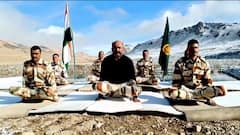 8th International Yoga Day: ITBP perform yoga in sub-zero temperatures | ABP News