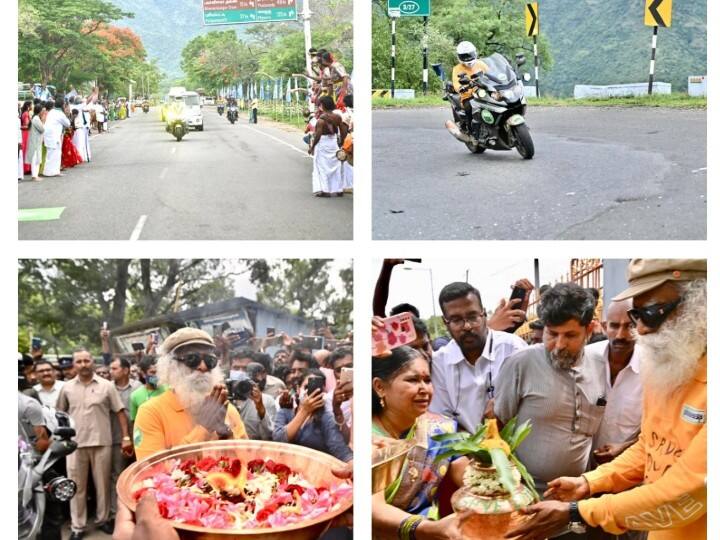 320 crore people support 'Save the Soil' movement Tamilnadu welcomed Isha yoga sadhguru Save Soil Movement : 'மண் காப்போம்' இயக்கத்திற்கு 320 கோடி மக்கள் ஆதரவு..  தமிழ்நாடு திரும்பிய சத்குருவுக்கு உற்சாக வரவேற்பு