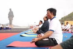 International Yoga Day 2022: Cabinet Ministers Perform Yoga Asanas In Different Parts Of Country — SEE PICS