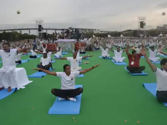In Pics | International Yoga Day 2022 Celebrations In Hyderabad