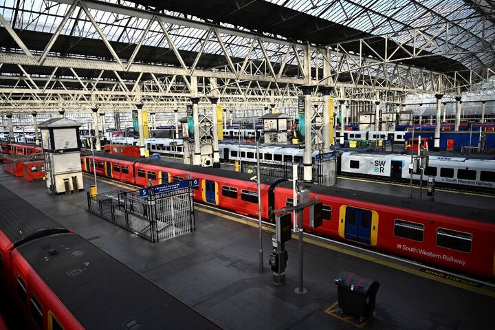 The strike will allow only one in five trains to run on these days and halt the services altogether in much of northern and south-west England, Wales and Scotland, The Guardian reported.  (Image Source: AFP)