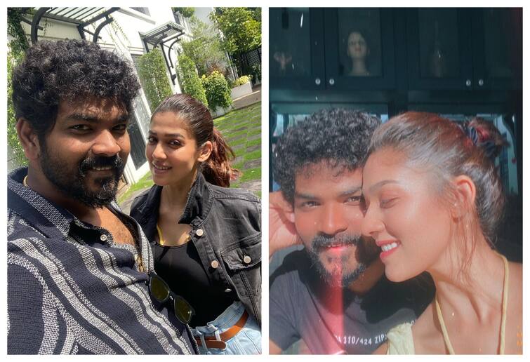 Nayanthara Vignesh Shivan Romantic Honeymoon Photo Wikki Shared in Instagram vicky nayan vacation pic Nayan Vicky Honeymoon: தாலி மட்டும் தான்... நகையே இல்லை... ஆனா புன்னகை நிறைய இருக்கு.. தாய்லாந்தில் நயன்-விக்கி தம்பதி!