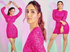 Jasmin Bhasin Pics: पिंक शॉर्ट ड्रेस में जैस्मिन भसीन की सामने आई कहर बरपाती फोटो, गजब के पोज ने उड़ाए होश