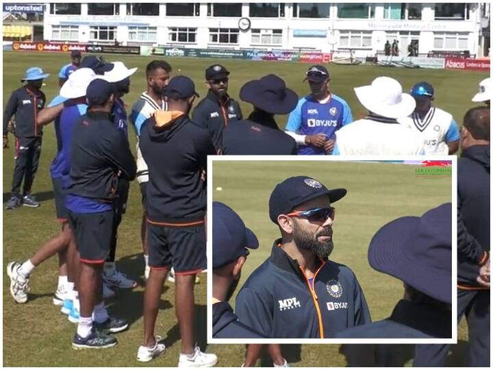 IND vs ENG virat kohli returns as leader on head coach rahul dravid request gives motivational speech to players Video: राहुल द्रविड़ के कहने पर फिर लीडर बने विराट कोहली, देखिए कैसे सभी खिलाड़ियों को किया मोटिवेट