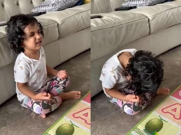 Trending news: Rahane shared a funny video of his daughter doing yoga, wife  asked - is it meditation or... - Hindustan News Hub