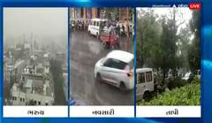 ભરૂચ શહેરમાં ભારે પવન સાથે ધોધમાર વરસાદ