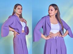 PHOTO : क्लासी पण ग्लॅमरस; पर्पल आउटफिट्समध्ये सोनाक्षीच्या अदा!