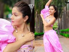 Rubina Dilaik Showcases Her 'Genie' Look In A Bright Pink Outfit - SEE PICS