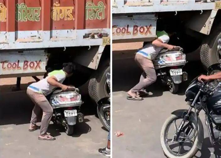 Watch: The person took a surprising step to get out of the jam, risked his life Video : ਜਾਮ 'ਚੋਂ ਨਿਕਲਣ ਲਈ ਸ਼ਖਸ ਨੇ ਚੁੱਕਿਆ ਹੈਰਾਨੀਜਨਕ ਕਦਮ, ਜਾਨ ਨੂੰ ਖਤਰੇ 'ਚ ਪਾ ਦਿੱਤਾ