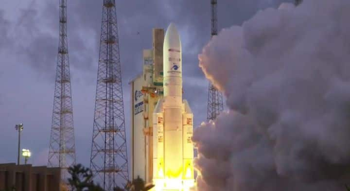 GSAT-24 Satellite Launch Update NSIL Communication Satellite GSAT-24 Launched  Geostationary Orbit Arianespace India's GSAT-24 Successfully Launched, Communication Satellite Placed Into Geostationary Orbit