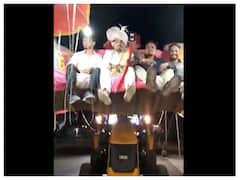 WATCH | Madhya Pradesh Groom Prefers Bulldozer Over Horse Or Car For Wedding Procession